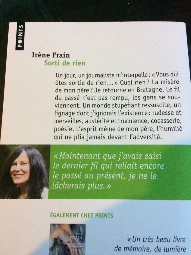 Sorti de rien - Irène Frain – photo 3